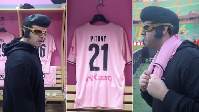 Palermo, Tony Pitony becomes a rosanero: the social video