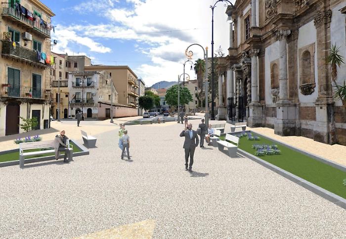 Albergheria, the restyling of Piazza San Francesco Saverio begins: new forecourt and regulated market