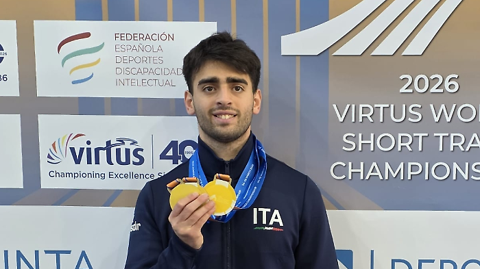 Athletics: magical triple gold at the Virtus World Championships in Spain for Salvo Bianca from Gela who now has his sights set on the 2028 Paralympic Games in Los Angeles