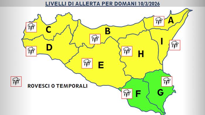 Storms around the corner: Sicily continues to be under the 'yellow alert' issued by the Civil Protection